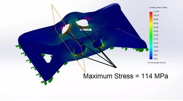 Carrier Member Stress 114 MPa