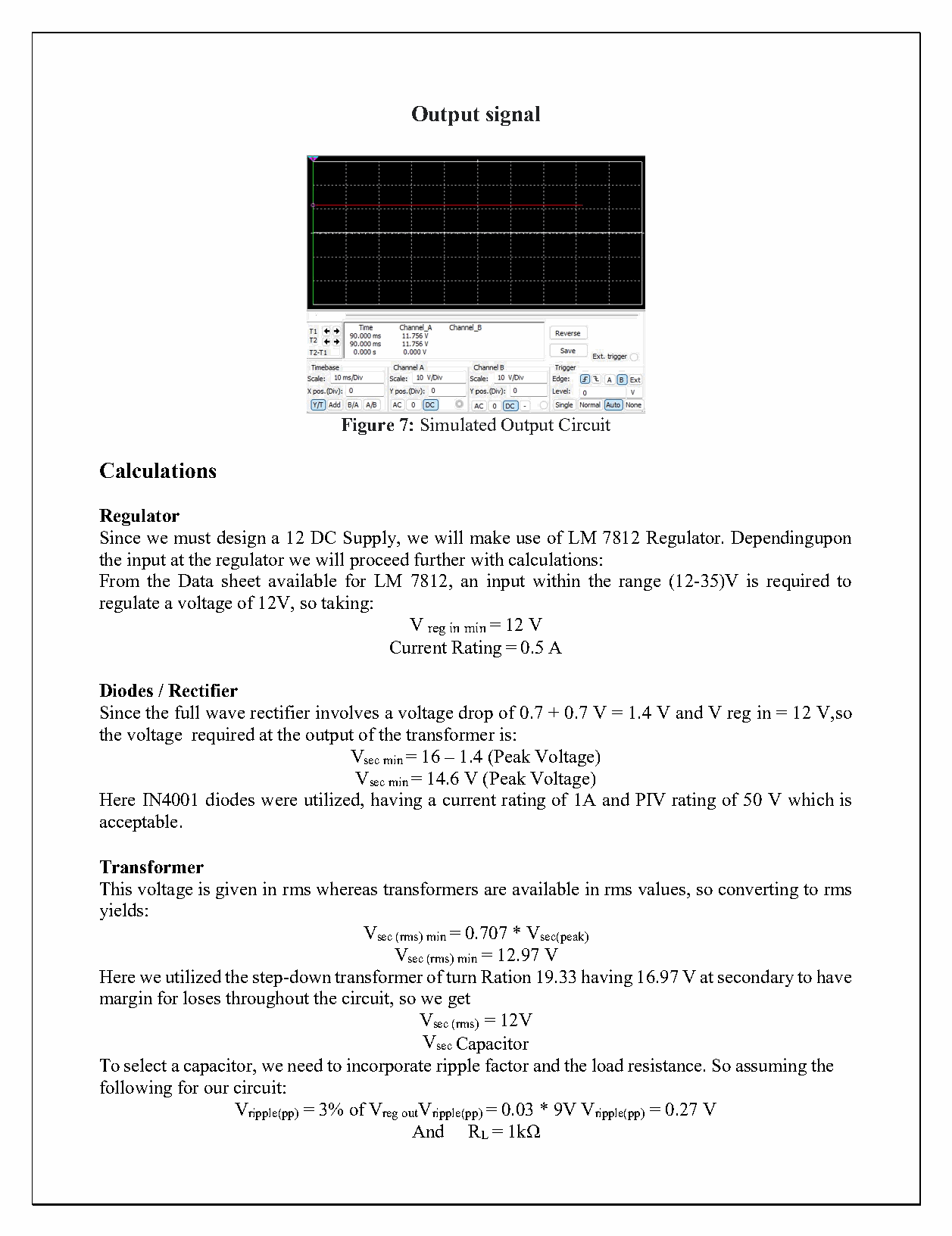 Simulated Output Waveform
